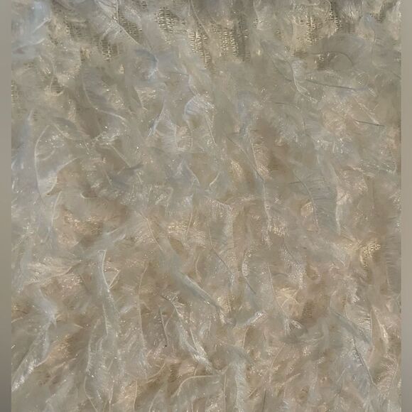 White Faux Feather Evening Bag - Picture 7 of 12